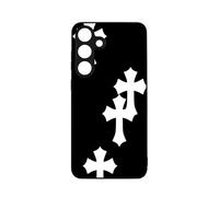 qizjio Cross Heart Phone Case Shockproof Protective Trendy Phone Cover for Samsung Galaxy S25 Plus