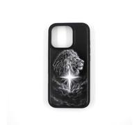 qizjio for iPhone 13 Pro Case, 3D Embossed Lion Cross Phone Case
