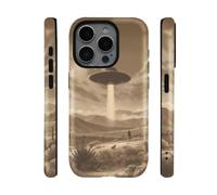qizjio for iPhone 14 Pro Case, Alien Retro UFO Phone Case