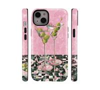 qizjio for iPhone 15 Plus Case, Pink Martini Phone Case