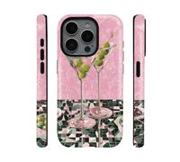 qizjio for iPhone 15 Pro Case, Pink Martini Phone Case