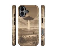 qizjio for iPhone 16 Case, Alien Retro UFO Phone Case