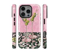 qizjio for iPhone 16 Pro Case, Pink Martini Phone Case