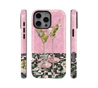 qizjio for iPhone 16 Pro Max Case, Pink Martini Phone Case