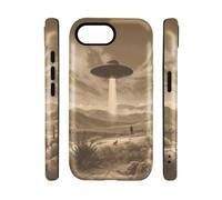 qizjio for iPhone 16E Case, Alien Retro UFO Phone Case