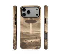 qizjio for iPhone 17 Pro Case, Alien Retro UFO Phone Case