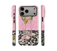 qizjio for iPhone 17 Pro Case, Pink Martini Phone Case