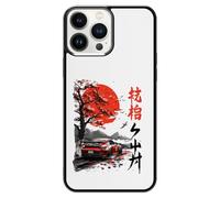 qizjio Japanese Car Anime-Inspired Phone Case - Cool Racing Illustration, Shockproof Protective Cover for iPhone 16 Pro Max