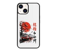 qizjio Japanese Car Anime-Inspired Phone Case - Cool Racing Illustration, Shockproof Protective Cover for iPhone 15