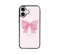 qizjio Pink Bow Phone Case Shockproof Protective Jesus Christian God Phone Cases for iPhone 16 Plus