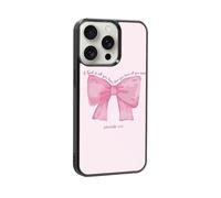 qizjio Pink Bow Phone Case Shockproof Protective Jesus Christian God Phone Cases for iPhone 16 Pro