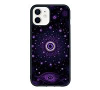qizjio Purple Cosmic Eye Phone Case, Shockproof Protective Cover for iPhone 12/12 Pro