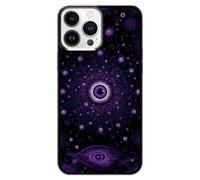 qizjio Purple Cosmic Eye Phone Case, Shockproof Protective Cover for iPhone 15 Pro Max