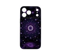 qizjio Purple Cosmic Eye Phone Case, Shockproof Protective Cover for iPhone 17 Pro Max