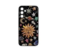 qizjio Vintage Celestial Mosaic Phone Case Shockproof Protective Charm Astrology Night Sky Phone Cover for Samsung Galaxy A15