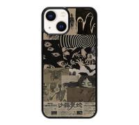 qizjio Vintage Japanese Phone Case Shockproof Protective Dark Aesthetic Collage Anime Phone Case for iPhone 14