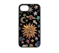 qizjio Vintage Mosaic Night Sky Astrology Phone Case, Shockproof Protective Aesthetic Celestial Cover for iPhone 16e