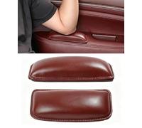 QIZUN 2 Pcs Car Armrest Cushion for Peugeot 308 SW PHEV 25-26 | Soft Memory Foam Core Wear Resistant PU Leather Adhesive Support Knee Cushion Comfort Driver Pad Fatigue Relief