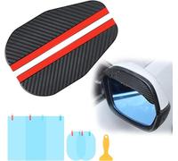 QIZUN 2 Pcs Carbon Fibre Car Wing Mirror Rain Visor for Dacia BIGSTER ab 2025, Ultimate Performance Anti-Fog Mirror Film Set and Car Exterior Accessories