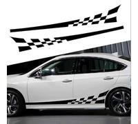 QIZUN 2PCS Car Side Skirt Stickers Fit for Chery dr 4.0 dr 5.0 dr 6.0 2020-2024, Vinyl Stripe Body Decal Graphics Racing Sport Styling Decal Accessories,Black