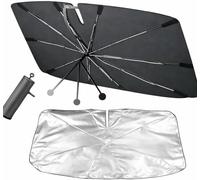 QIZUN Car Windscreen Sun Shade for Dacia Dokker Jogger Duster Spring Bigster Lodgy Solenza Largus, UV Protection Front Windscreen Sunshade, UV Block Front Window Heat Insulation Protection