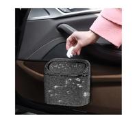 QIZUN Diamond Car Trash Can with Lid for Audi Q5 2018-2023 2024, Diamond Auto Garbage Container Bling Rhinestone Leakproof Portable Trash Dustbin,Black