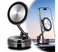 QIZUN Magnetic Car Phone Mount Holder for Renault Austral E Tech Hybrid Esprit Alpine SUV 2022-2023, Foldable Dashboard Cellphone Stand Zinc Alloy 360 Rotation Auto Interior Accessories,Silver