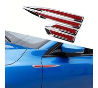 QIZUN Metal Fender Side Decal for Jetour T2 ICH-X K3 2023-2025 | Premium Carbon Texture, Sporty Aerodynamic Profile, Easy Adhesive Backing, 4 Pcs