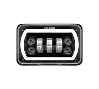 Qjahxkf Headlamp 4X6inch Square Headlight LED Driving Light 12V For Cadillac For Eldorado For Seville 1975 1976 1977-1985 Front Lamp Assembly(1piece LED Headlight)