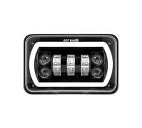 Qjahxkf Headlamp 4X6inch Square Headlight LED Driving Light 12V For Oldsmobile Calais Delta Cutlass Calais 1977 1978 1979 1980-1996 Front Lamp Assembly(1piece LED Headlight)