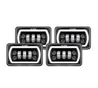 Qjahxkf Headlamp 4X6inch Square Headlight LED Driving Light 12V For Pontiac For Firebird For Grand Prix 1976 1977 1978 1979-1987 Front Lamp Assembly(4piece LED Headlight)