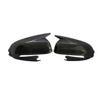 Qjahxkf Side Mirror Caps Glossy Black Carbon Fiber Look Car Side Mirror Cover For Hyundai For Kona 2018-2023 Wing Mirror Caps Trims M Style Rearview Side Mirror Covers(Carbon Look)