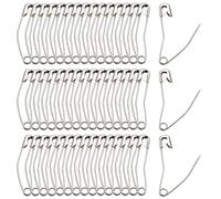Qjaiune 100 PCS 2" / 50mm Curved Safety Pins, Bent Quilting Pins Silver