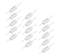 Qjaiune 15Pcs Cement Resistor 5W 47 Ohm Resistor, Ceramic Resistor Non-Inductive Power Resistor, Precharge Horizontal Resistors Wirewound Resistor, Flame Resistance