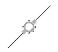 Qjaiune 2.17 inch / 55mm Round Die Stock Handle Wrench, Adjustable Die Wrench Handle Holder, Heavy Duty Threading Die Holder Handle (Metric, M22-M26)