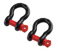 Qjaiune 2Pcs 5/8 Inch D Ring Shackle, D Shackle Rugged 19.5 Ton(42990 Lbs) Maximum Break Strength, 3.25 Ton (7165 Lbs) Capacity