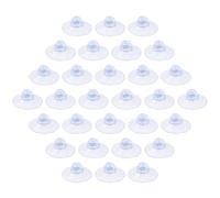 Qjaiune 30 Pack Clear PVC Plastic Suction Cups, 30mm, Anti-Collision, Transparent, Without Hooks, Modern Style, For Smooth Surfaces