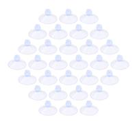 Qjaiune 30 Pack Glass Table Suction Cups 18mm Rubber Suction Cup Hangers Without Hooks, Anti-Collision Suction Cups Transparent Suckers, Clear Plastic Suction Cups Desk Suction Pads for Furniture