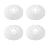 Qjaiune 4pcs Water Pipe Cover, 0.39-1 Inch / 10mm-25mm Wall Flange White Escutcheon, PP Plastic Radiator Drain Line Cover Collar for Tube Decoration