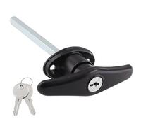 Qjaiune Truck Cap Locking T-Handles 1 Pack Camper Topper Lock, Camper Shell Locks and Keys T-Handle Canopy Replacement Lock, Black T Handle Garage Lock Blind Mount Locking T-Handle Leer Lock
