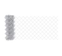 QJBSAVVA Galvanised Steel Chain Link Fence Roll 100 x 60 cm Silver Mesh Screening for Garden Borders, Dog Barrier, Balcony & Patio