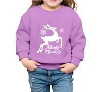 QJDFLL 2025 Christmas Boys Hooded Sweatshirt Long Sleeve Pullover Top with Reindeer Design for Kids Casual Winter Wear(B-Purple,6-9 Months)