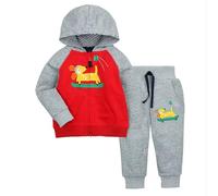 QJDFLL Belle Zip Up Hoodie Infant to Big Kid(Light Gray,12M)