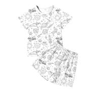 QJDFLL Christmas Cute leepwear 2-Piece Colorable a amas for Kids Coloring s with Markers Color Your Own a amas for Kids (White #14,11-12 Years)