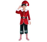 QJDFLL Costume For Boys Festive Performance Outfit Role Play Dress Up Party Apparel With Hat And christmas mug(Red,5-6 Years)