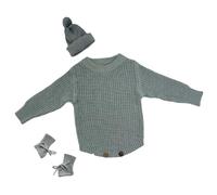 QJDFLL Customizable Name Hand Embroidered Baby Knitted Autumn and Winter Newborn Boy Sweater Cute Crawling Dress 0 18 Months Old Style(Blue,Newborn)