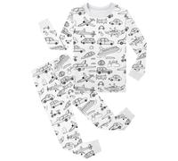 QJDFLL Kids Handmade Doodle Sketch Coloring FunDIY Hand Painted Round Neck Long Sleeve Set(b-White,8-9 Years)