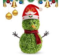 QJDFLL Snowman Topiary Outdoor - Rabbit Shaped Topiary Trees, Easter Rabbit Boxwood Bunny Shaped Topiary for Garden Front Porch Decor - Topiary Bunnies Outdoor Collection (Beige-C,55cm)