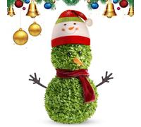 QJDFLL Snowman Topiary Outdoor - Rabbit Shaped Topiary Trees, Easter Rabbit Boxwood Bunny Shaped Topiary for Garden Front Porch Decor - Topiary Bunnies Outdoor Collection (Beige-D,55cm)