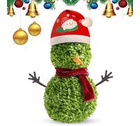 QJDFLL Snowman Topiary Outdoor - Rabbit Shaped Topiary Trees, Easter Rabbit Boxwood Bunny Shaped Topiary for Garden Front Porch Decor - Topiary Bunnies Outdoor Collection (Green-A,55cm)